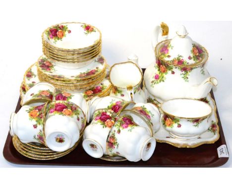 A Royal Albert Old Country Roses part tea service 