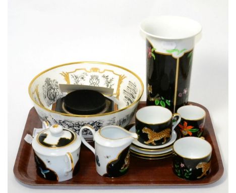 Royal Worcester wedding bowl and a chase porcelain coffee set