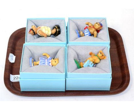 Four Halcyon Days teddy bear figures (all boxed) 