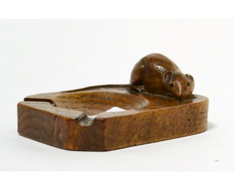 A Robert ''Mouseman'' Thompson oak ashtray 