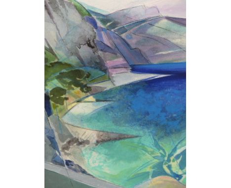 CAMILLE HILAIRE, FRENCH 1916-2004. "LES CALANQUES" NUMBERED EDITION 13/36, SIGNED IN PENCIL. COLOUR LITHOGRAPH ON ARCHES PAPE