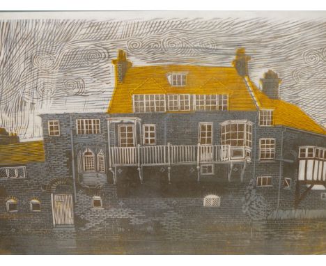 ROSEMARY MYERS (20TH/21ST CENTURY), THE GRANARY, DARWIN COLLEGE, CAMBRIDGE, SIGNED, TITLED AND NUMBERED 48/75, LITHOGRAPH, 71