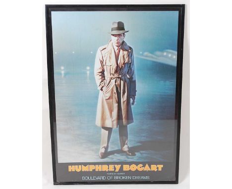 After Helnwein a framed poster print of Humphrey Bogart in Boulevard of Broken Dreams, 123x87cm.
