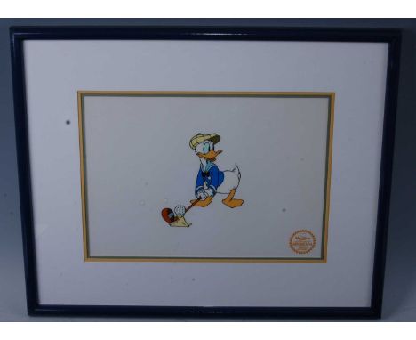 A Walt Disney Company Limited Edition Serigraph Cel "Donald's Golf Game", produced in 1990, with certificate verso, 24 x 34cm