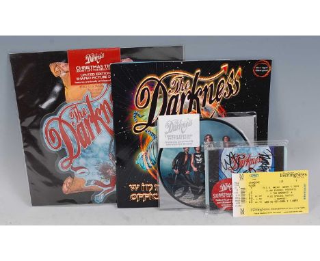 The Darkness - Christmas Time (Don't Let The Bells End), limited edition shaped picture disc, together with a CD of the same 