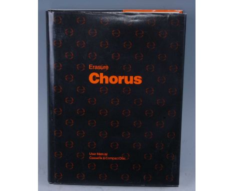 Erasure - Chorus, User Manual Cassette and Compact disc, 1991 UK promo, the CD and cassette stored within the pages of the ma