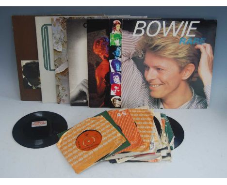 A collection of LP's to include Jimi Hendrix - Loose Ends, Led Zeppelin - IV and Coda, David Bowie - Changesonebowie, Lets Da