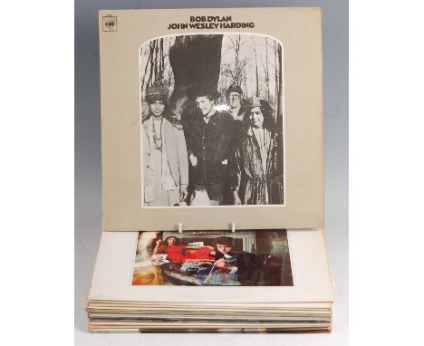 Bob Dylan, a collection of thirteen LP's to include John Wesley Harding, CBS 63252 stereo, Nashville Skyline x2 CBS 63601 ste