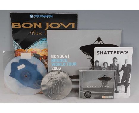 The Rolling Stones - Anybody Seen My Baby 7" picture disc no. 2289, an issue of Shattered (28) and an Exclusive Fanclub DVD, 