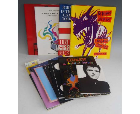 A collection of Official Concert/Tour programmes to include David Bowie - Serious Moonlight Tour 1983, Yesshows - North Ameri