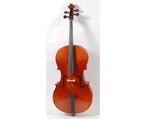 A 20th century Czechoslovakian Tatra by Rosetti Stradivarius model cello, 76cm (excluding button), with soft carry case and s