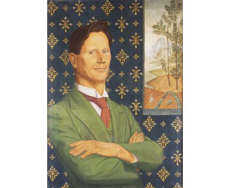 BERNARD BLANE WITHEY. Framed, signed with initials, dated 1931, oil on canvas, half length self portrait, showing artist in a