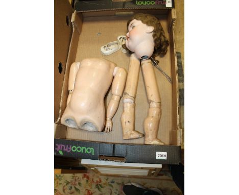 A VINTAGE ARMAND MARSEILLE ROLLER EYE DOLL A/F 
