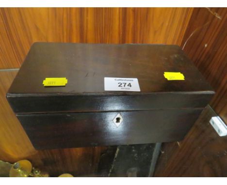AN ANTIQUE TWO SECTION TEA CADDY