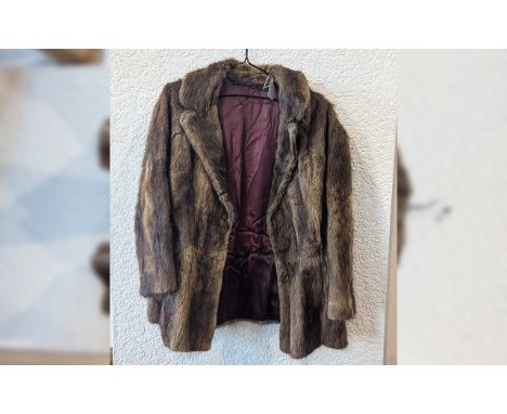 Collection of Fur Coats, comprising a full length dark brown faux fur coat, fully lined, approx. size 14, brown mink jacket, 