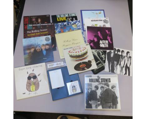 Rolling Stones Story LP box set including 12 LPs and brochure plus From One Charlie box set CD with book "Ode to a high flyin