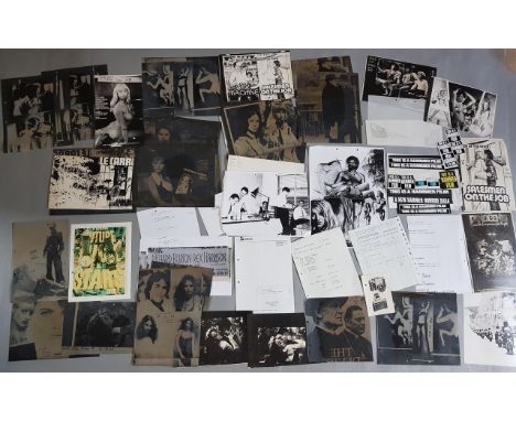 Tom Chantrell pre-production artwork and notes used by him for the production of British Quad film posters for Hammer, Anglo 