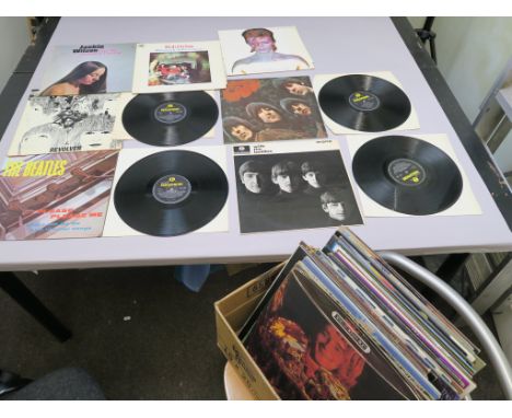 Various LP records including The Beatles Please Please Me PMC 1202 y+b Parlophone, With the Beatles PMC 1206 y+b Parlophone, 