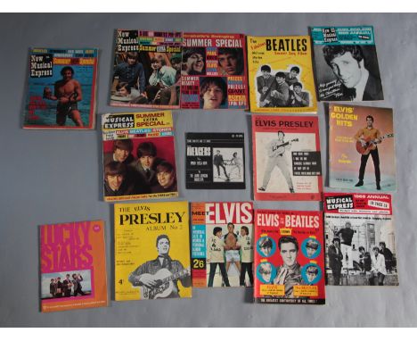 Beatles, Elvis Presley and Rolling Stones vintage magazines including Elvis monthly no 1 (1962), Elvis Album no 2, Elvis Gold