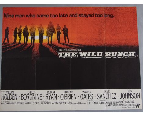 The Wild Bunch (1969) rare original first release British Quad film poster with printing to the extremity of the border for t
