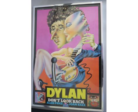 Bob Dylan Don't Look Back two framed posters - X 3 Posters linenbacked with London number (25 x 17 1/2 inch) plus the classic