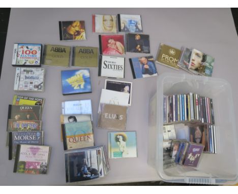 CDs and cassettes including CDs for Celine Dion, Whitney Houston, Queen, Abba, Bee Gees, Carole King, Katie Melua, Elvis, Ali