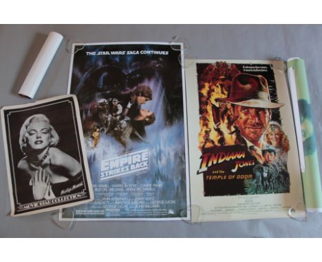 Indiana Jones and the Temple of Doom rolled Portal publications poster with art by Drew Struzan, 24 x 36 inch plus Star Wars 
