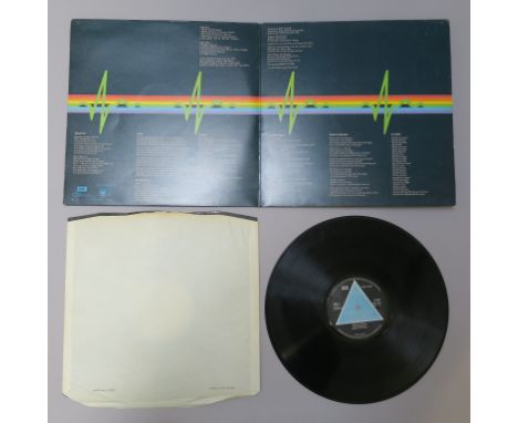 Pink Floyd Dark Side of the Moon (1973) solid light blue triangle label first pressing LP vinyl record Stereo SHVL 804 with o