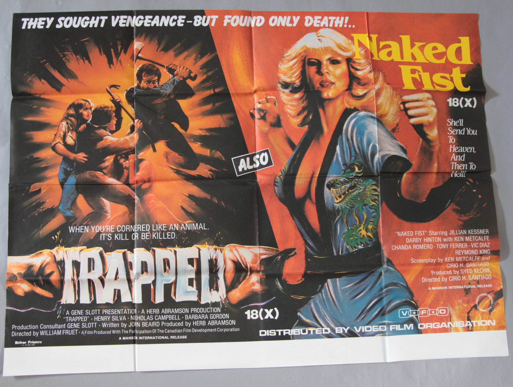 Lost Ark Consumé Par L Amour Action genre British quad film posters including Raiders of the lost