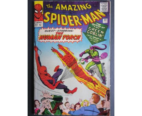 Amazing Spider-man #17 (Oct 1964) "The Return of the Green Goblin" Marvel comic guest starring The Human Torch with cover art