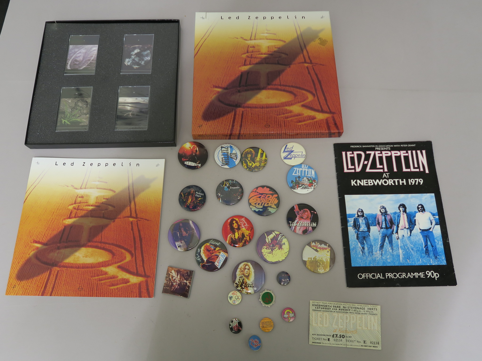 Led Zeppelin unused concert ticket complete with stub for the Knebworth