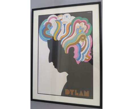 Bob Dylan Milton Glaser 1967 original poster linen backed and framed poster measures 22 x 33 inch. (1) Provenance Limelight M