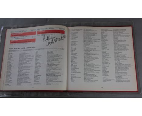 The 1977 Guinness Book of UK singles complete with 250 signatures from pop artists each obtained personally by the vendor arr