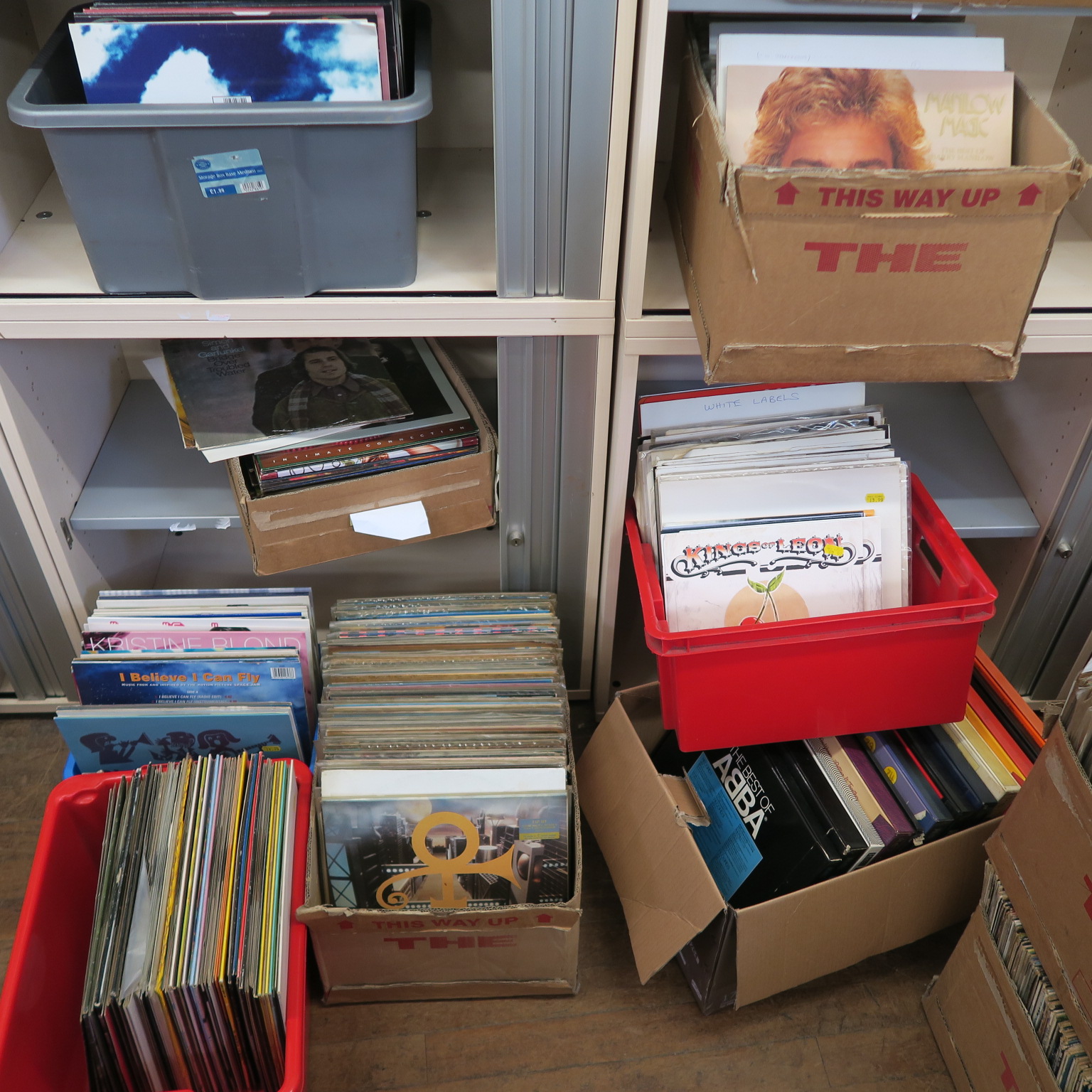 8 boxes of LP vinyl records includes 12 inch singles and 10 inch