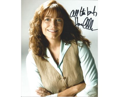 Karen Allen signed 10 x 8 colour Indiana Jones Photoshoot Portrait Photo, from in person collection autographed at London Con