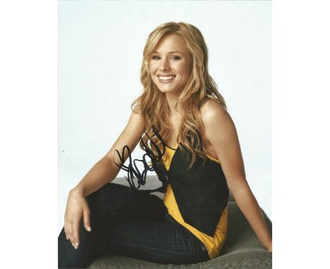 Kristen Bell signed 10 x 8 colour Photoshoot Portrait Photo, from in person collection autographed at New York 2014. Good Con