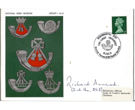 Richard Annand VC WW2 Victoria Cross winner signed National Army Museum cover 1971. Good Condition Est.