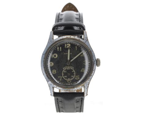 Moeris Bruchsicher Military Deutsches Heer (German Army) nickel plated and stainless steel gentleman's wristwatch, circular b
