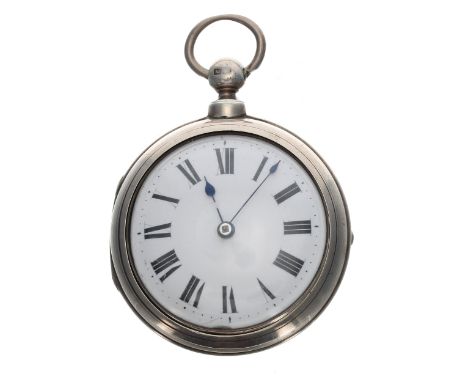 Early Victorian silver verge pair cased pocket watch, London 1846, the fusee movement signed Legler, Southampton, no. 8067, w