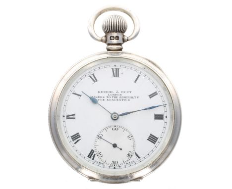 Kendal & Dent 'The Kendentick' silver lever pocket watch, Birmingham 1929, the 16 jewel movement inscribed 'The Kendentick', 