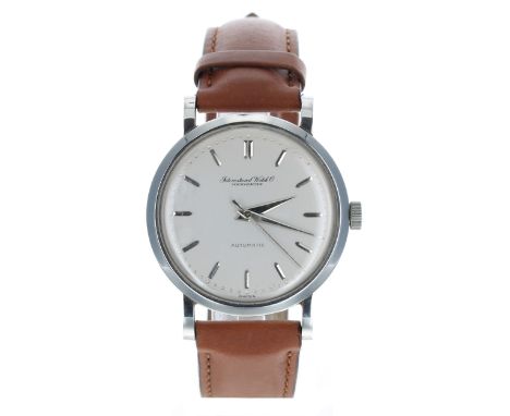 IWC Schaffhausen stainless steel automatic gentleman's wristwatch, case no. 1226xxx, circa 1951, silvered dial with applied h