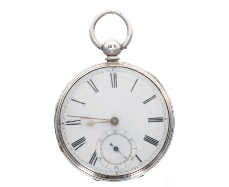 Victorian silver fusee lever pocket watch, London 1867, the movement signed Reid & Sons, Newcastle Upon Tyne, no. 9242, with 