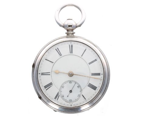 Late Victorian silver fusee lever pocket watch, Chester 1891, the movement signed E. Wise, Manchester, no. 9323, with engrave