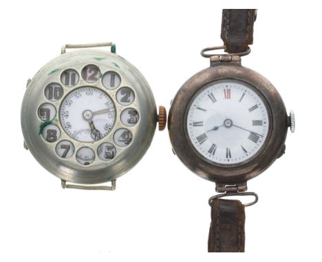 Baume & Co. silver swing-lug gentleman's wristwatch, import hallmarks London 1913, enamel dial, cal. 11.62 15 jewel movement 