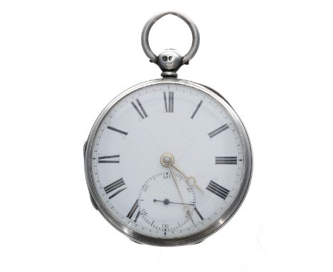 Small Victorian silver fusee lever pocket watch signed Barwise, London 1858, signed movement, no. 8514, 12/289, Roman numeral