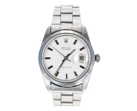 Rolex Oysterdate Precision stainless steel gentleman's wristwatch, reference no. 6694, serial no. 3402xxx, circa 1973, silver