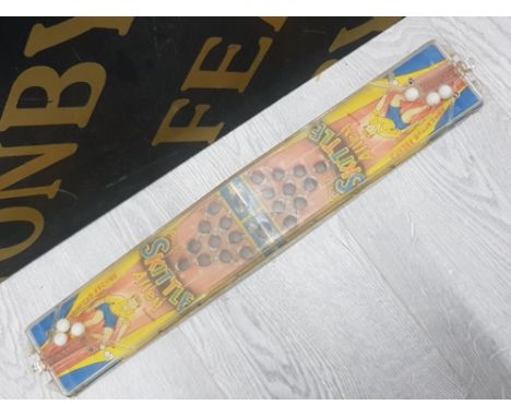 VINTAGE DOUBLE SKITTLE ALLEY BAGATELLE GAME