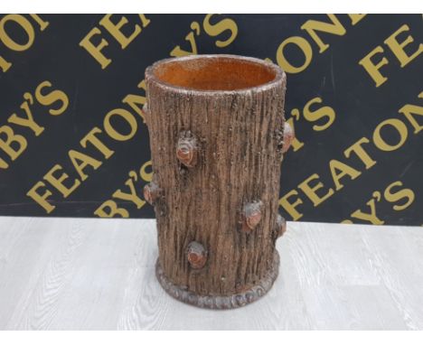 LARGE CERAMIC STICK STAND IN THE FORM OF A TREE TRUNK 46CM