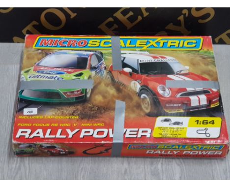 MICRO SCALEXTRIC SET RALLY POWER FORD FOCUS RS WRC V MINI WRC