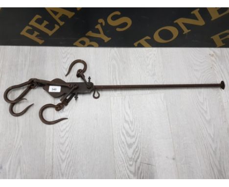 A CAST METAL VINTAGE YARD SCALES